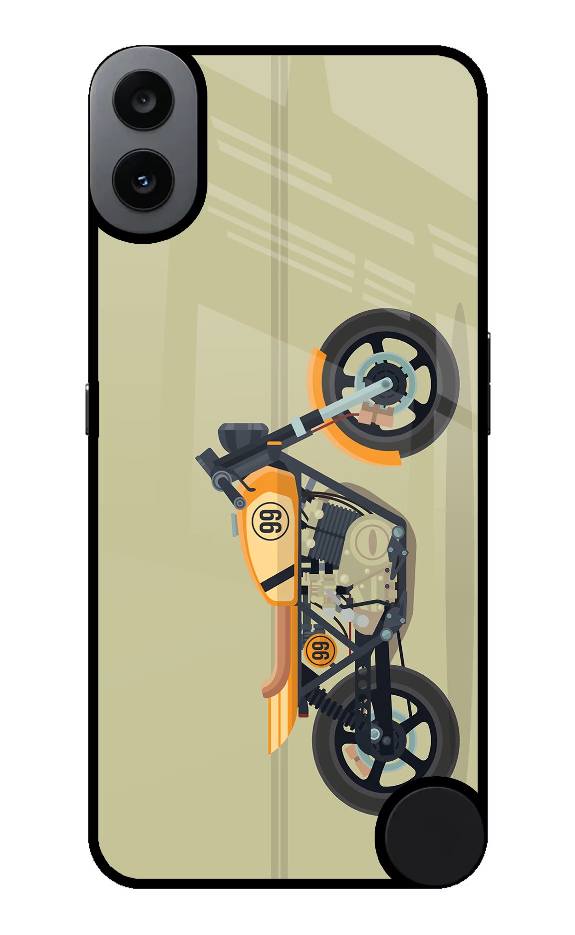 Vertical Speedster CMF by Nothing Phone 1 Glass Case Back Cover by Casekaro