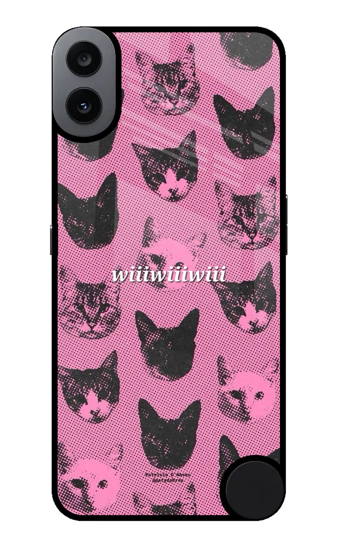 Pink Cats CMF by Nothing Phone 1 Glass Case Back Cover by Casekaro