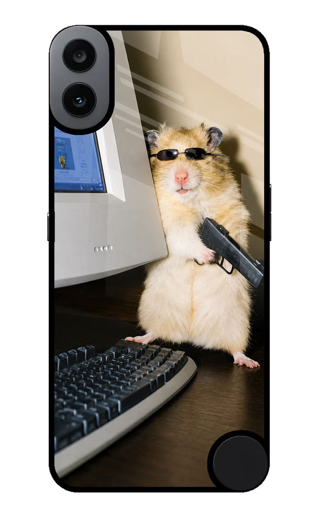 Hacker Hamster CMF by Nothing Phone 1 Glass Case