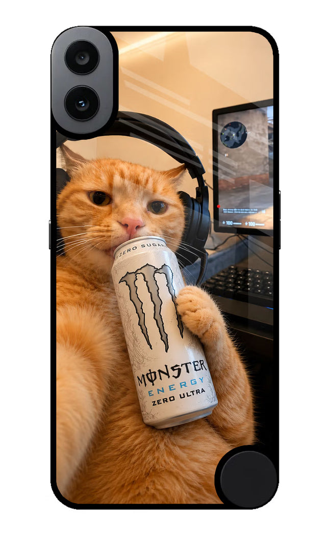 Gamer Cat Energy CMF by Nothing Phone 1 Glass Case