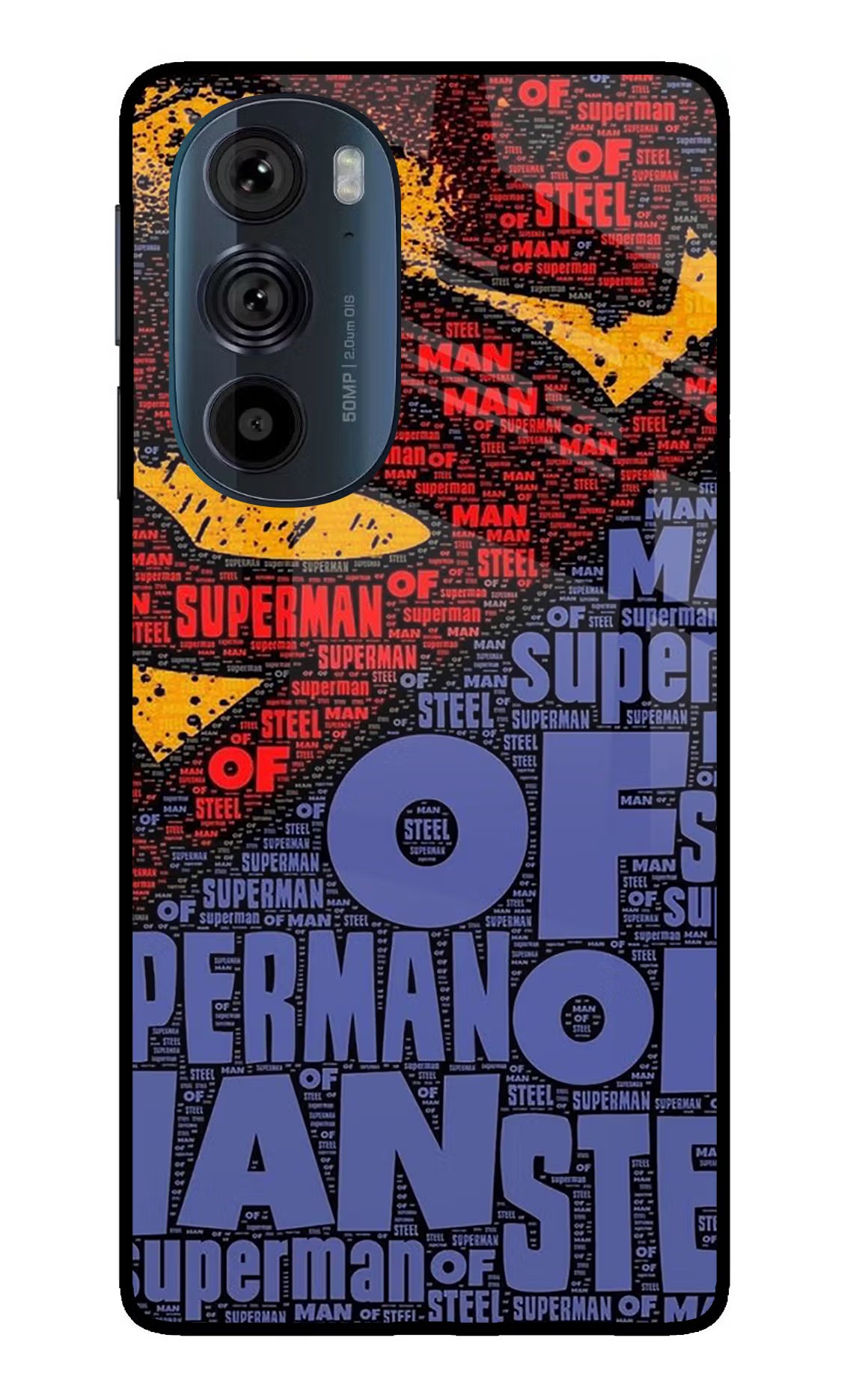 Superman Moto Edge 30 Pro Glass Case Back Cover by Casekaro