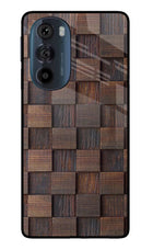 Wooden Cube Design Moto Edge 30 Pro Glass Case Back Cover by Casekaro