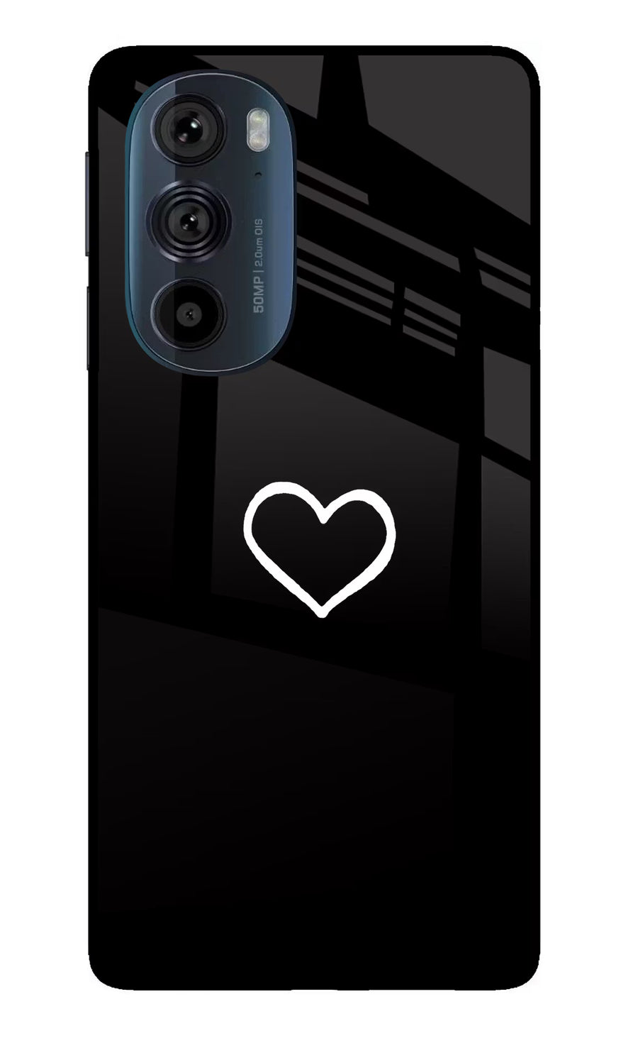 Heart Moto Edge 30 Pro Back Cover, Glass case