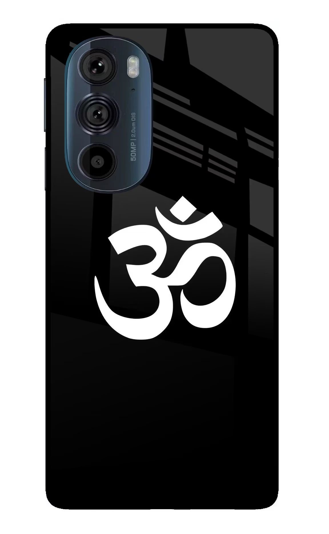 Om Moto Edge 30 Pro Glass Case Back Cover by Casekaro