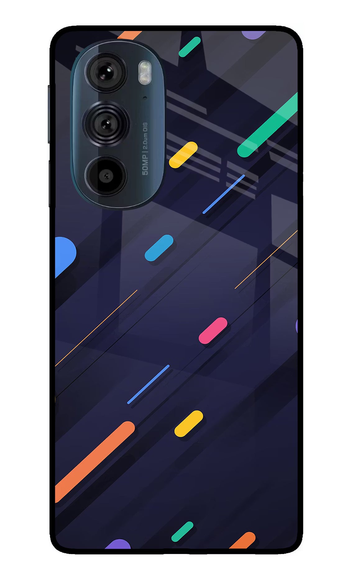Abstract Design Moto Edge 30 Pro Glass Case Back Cover by Casekaro