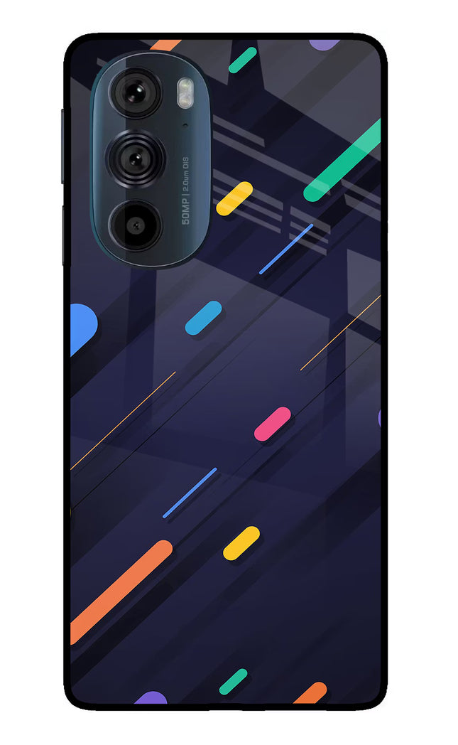 Abstract Design Moto Edge 30 Pro Glass Case Back Cover by Casekaro