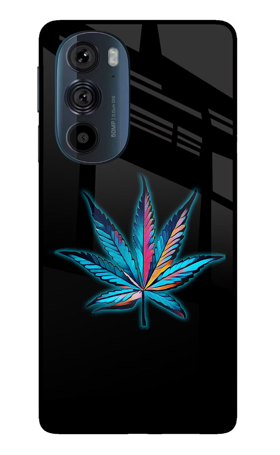Weed Moto Edge 30 Pro Back Cover, Glass case