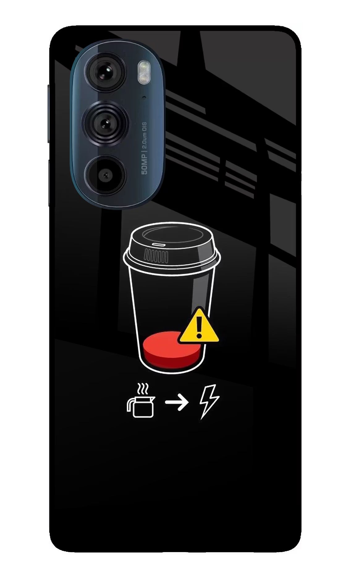 Coffee Moto Edge 30 Pro Glass Case Back Cover by Casekaro