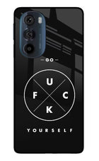 Go Fuck Yourself Moto Edge 30 Pro Glass Case Back Cover by Casekaro