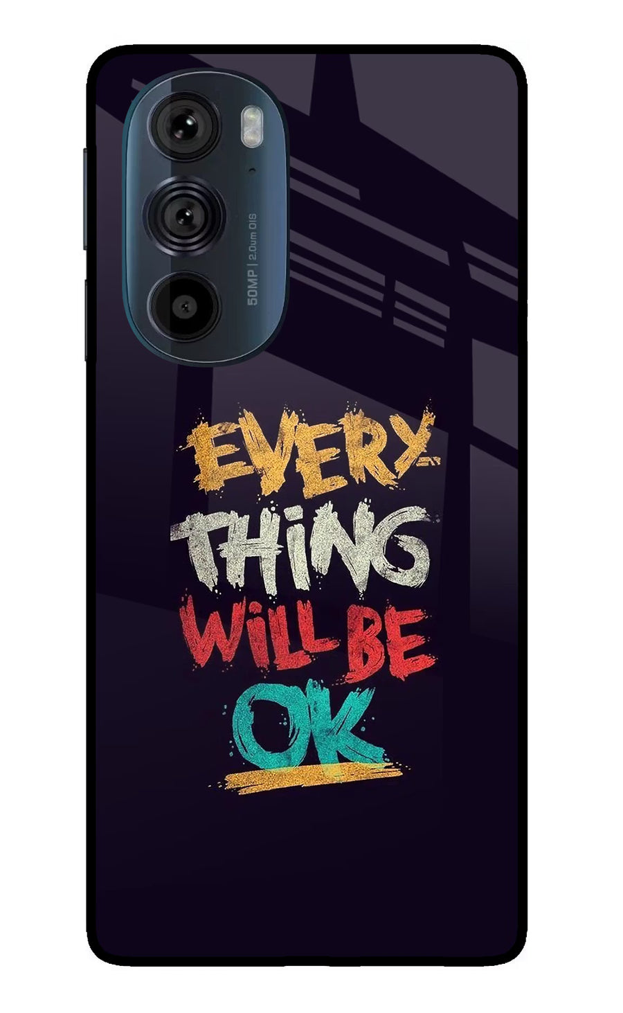 Everything Will Be Ok Moto Edge 30 Pro Back Cover, Glass case