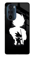 Goku Shadow Moto Edge 30 Pro Glass Case Back Cover by Casekaro