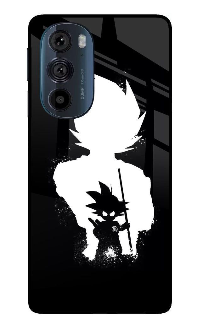 Goku Shadow Moto Edge 30 Pro Glass Case Back Cover by Casekaro