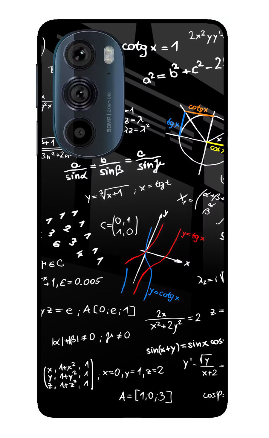 Mathematics Formula Moto Edge 30 Pro Back Cover, Glass case
