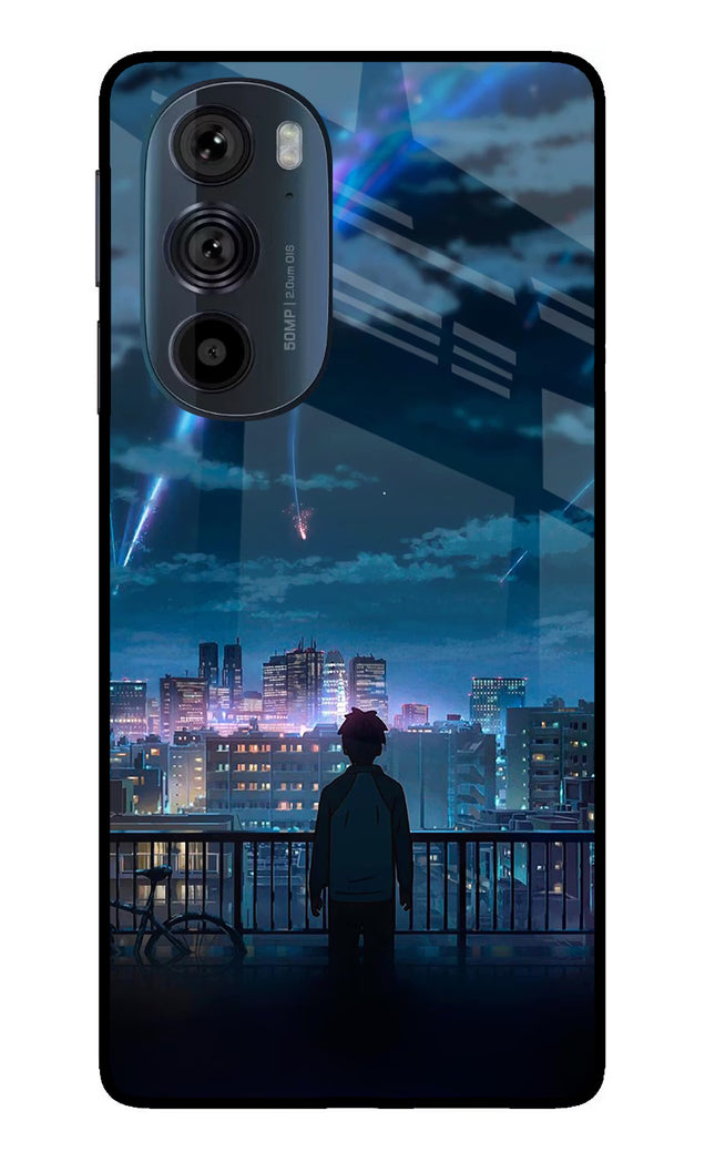 Anime Moto Edge 30 Pro Glass Case Back Cover by Casekaro