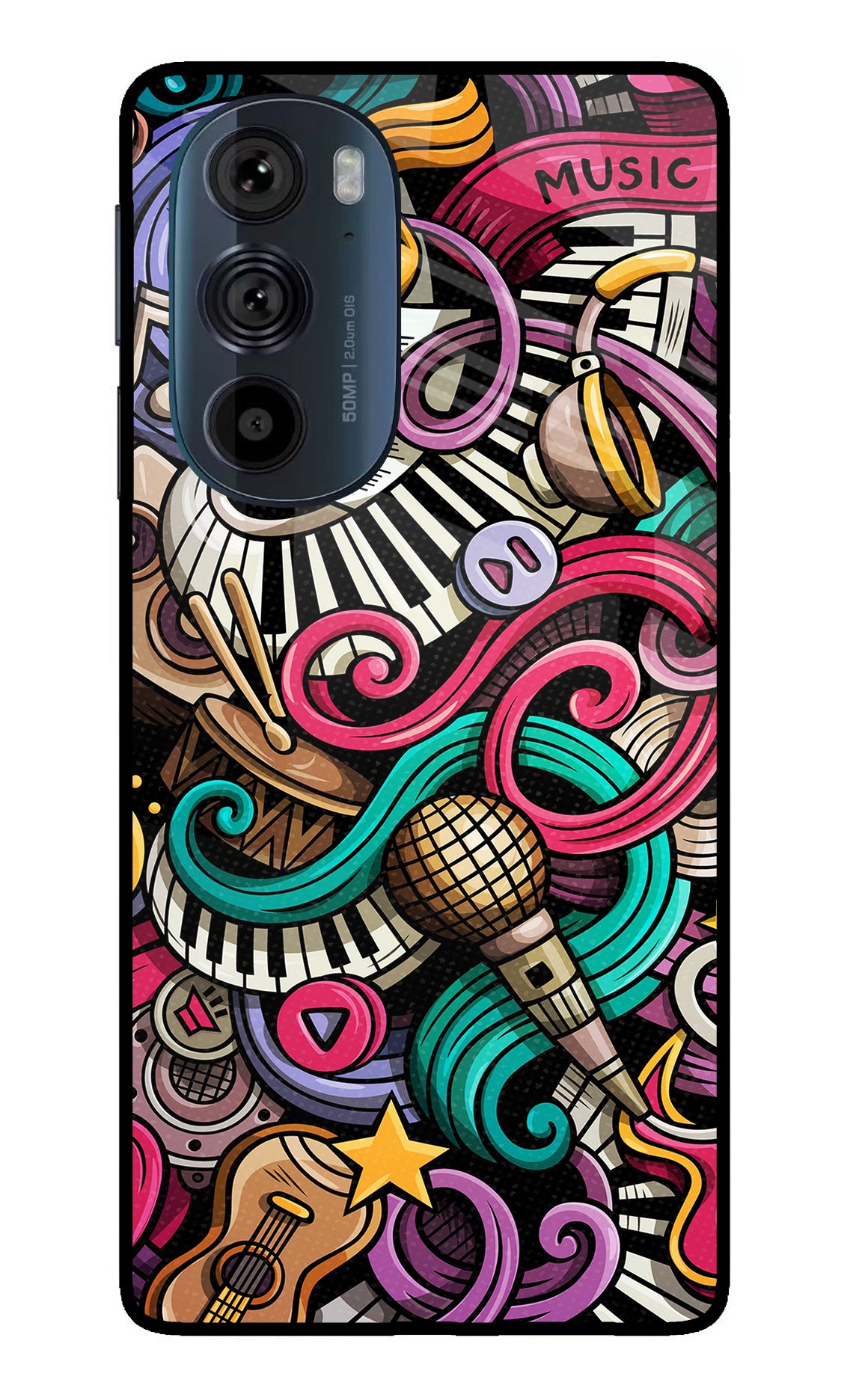 Music Abstract Moto Edge 30 Pro Back Cover