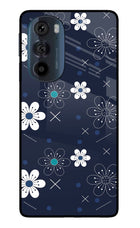 Flowers Moto Edge 30 Pro Glass Case Back Cover by Casekaro