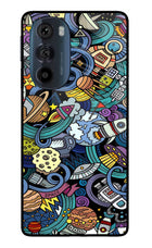 Space Abstract Moto Edge 30 Pro Glass Case Back Cover by Casekaro