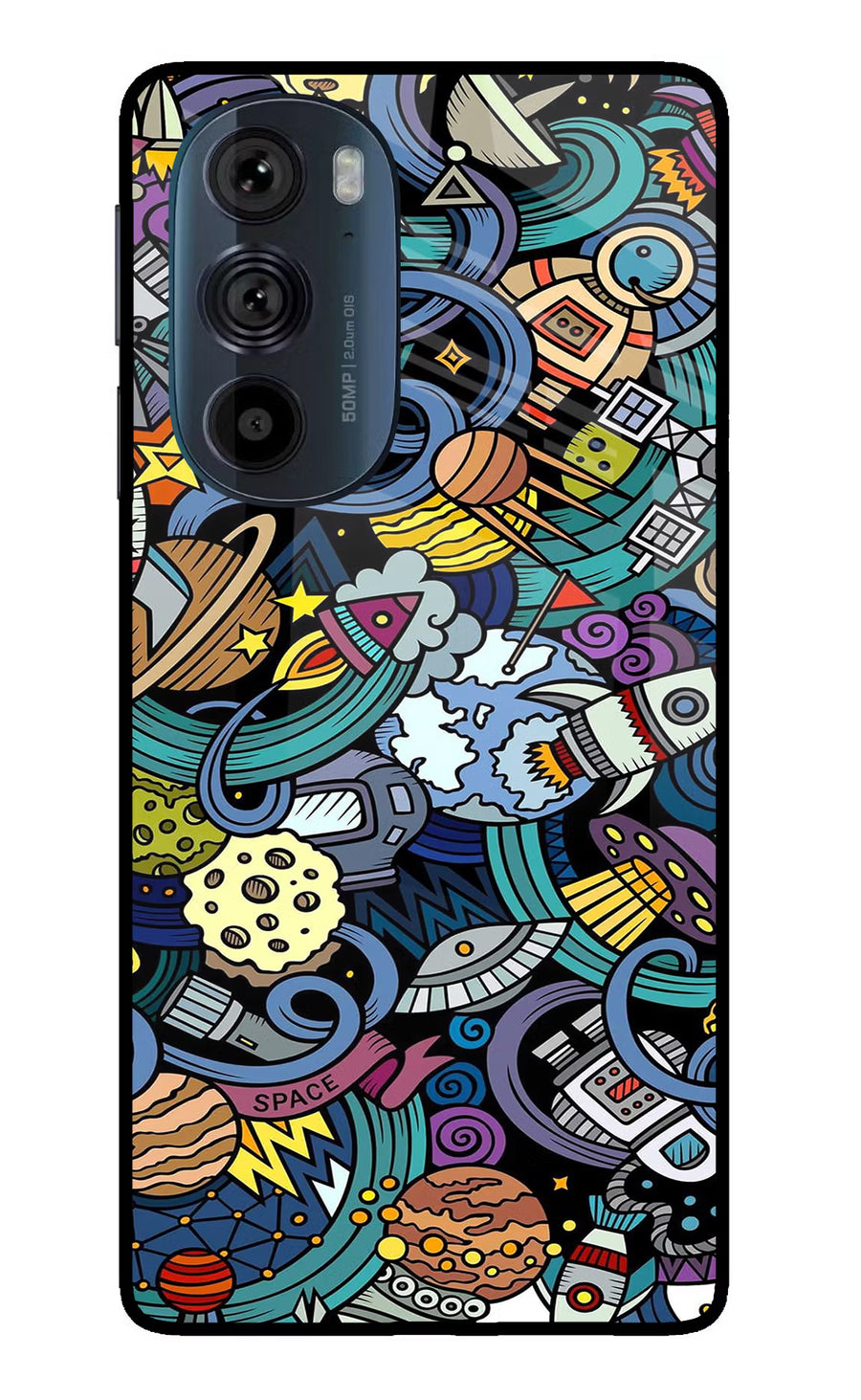Space Abstract Moto Edge 30 Pro Back Cover, Glass case