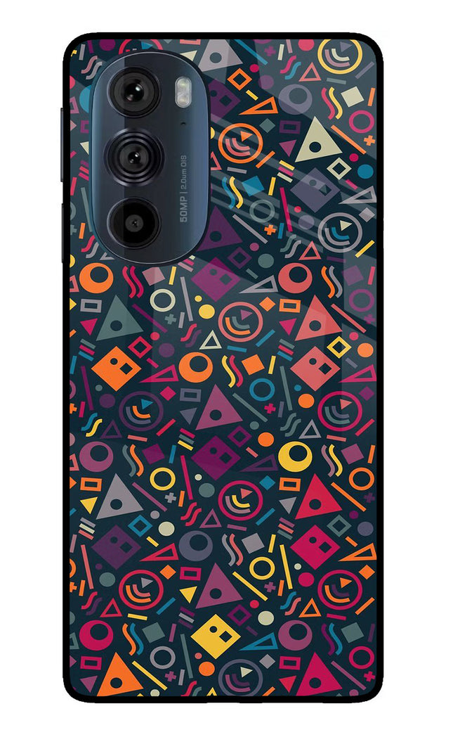 Geometric Abstract Moto Edge 30 Pro Glass Case Back Cover by Casekaro