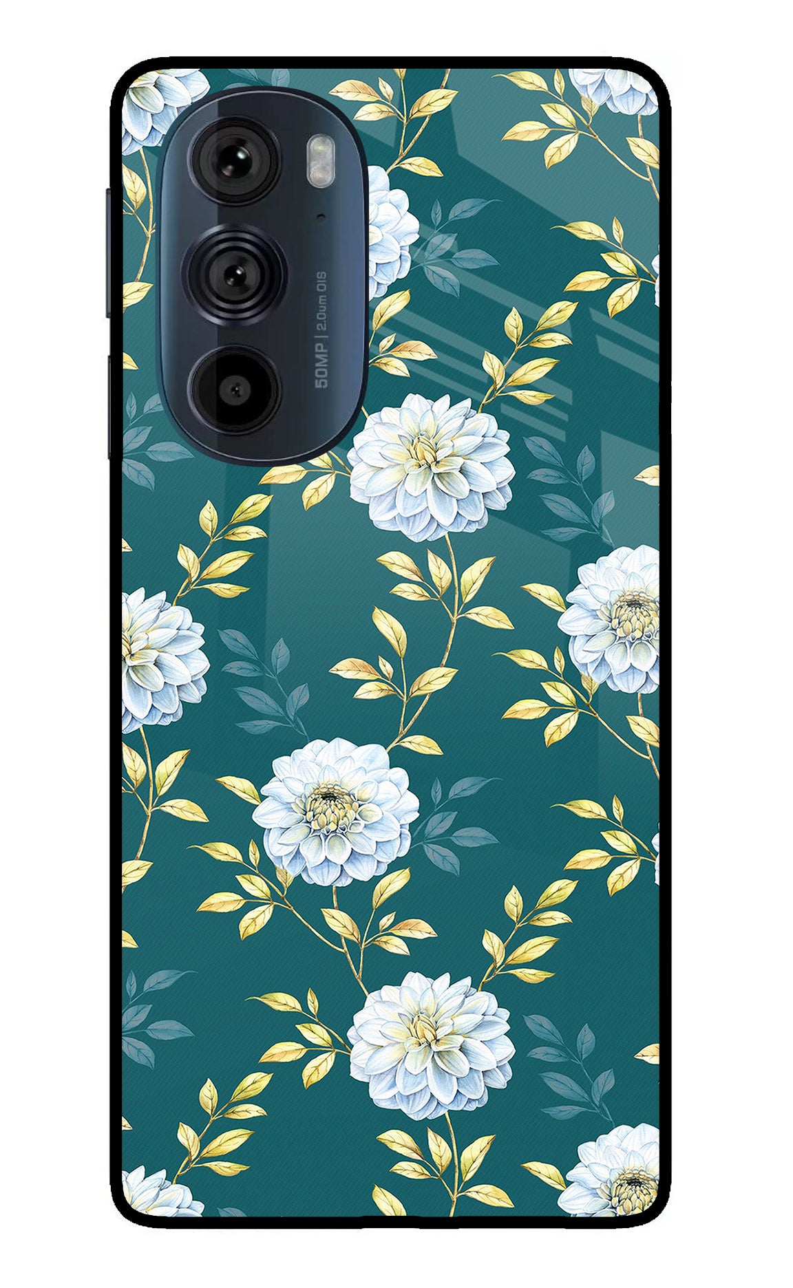 Flowers Moto Edge 30 Pro Glass Case