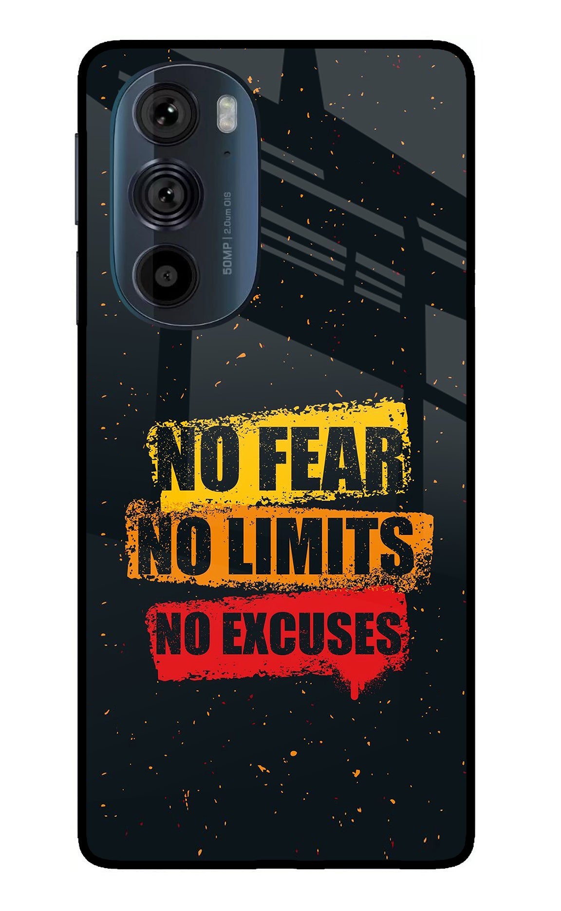 No Fear No Limits No Excuse Moto Edge 30 Pro Back Cover