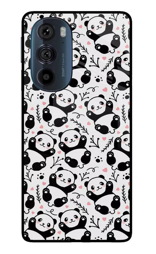 Cute Panda Moto Edge 30 Pro Glass Case