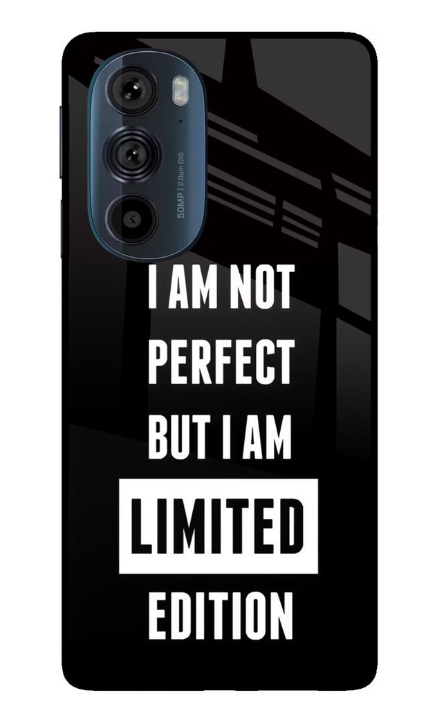 I Am Not Perfect But I Am Limited Edition Moto Edge 30 Pro Glass Case Back Cover by Casekaro