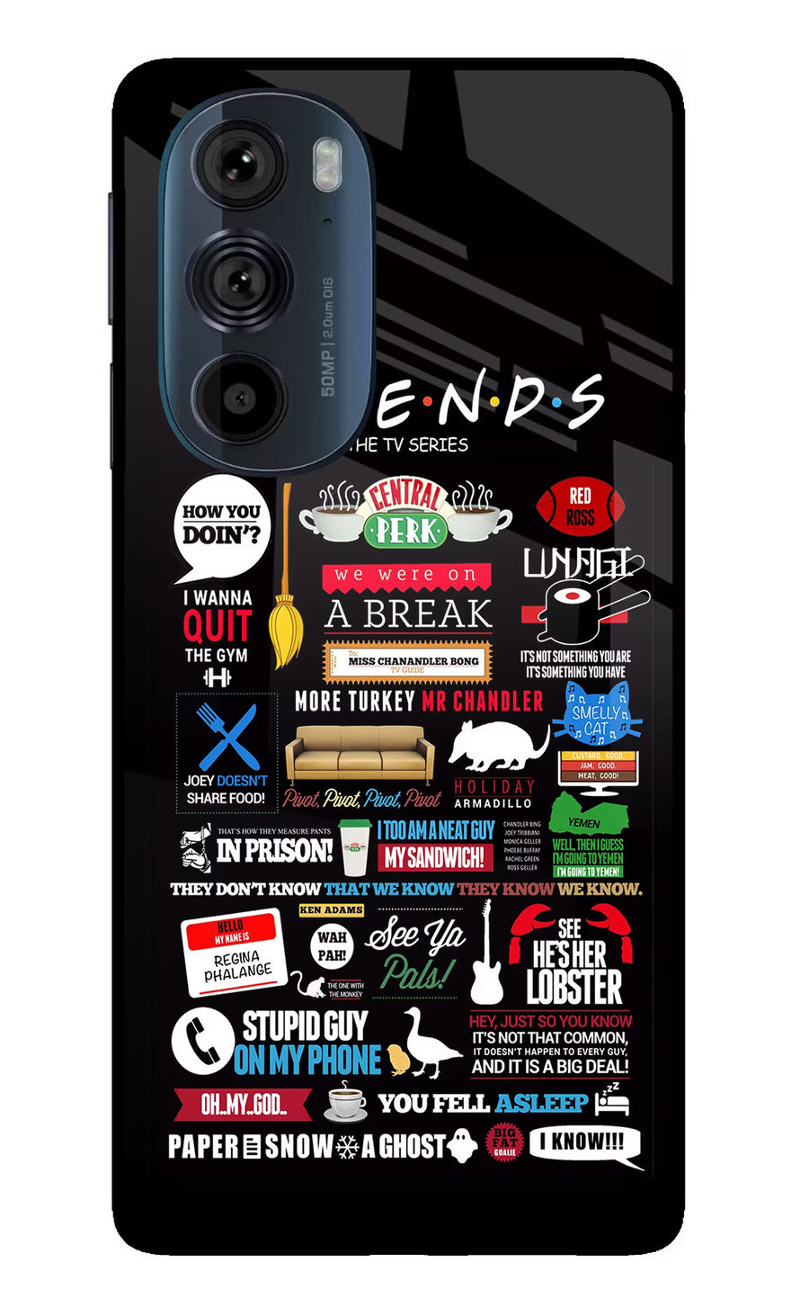 FRIENDS Moto Edge 30 Pro Back Cover, Glass case
