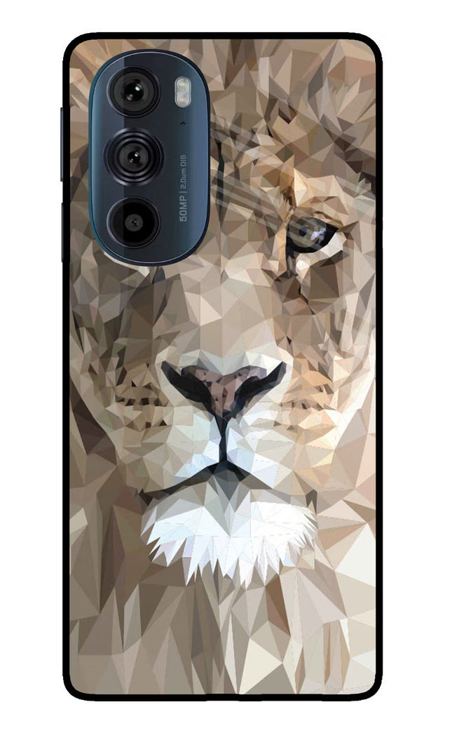 Lion Art Moto Edge 30 Pro Glass Case Back Cover by Casekaro