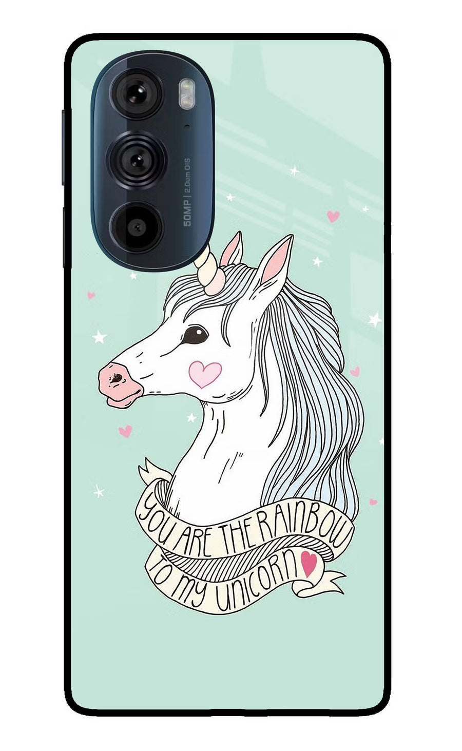 Unicorn Wallpaper Moto Edge 30 Pro Back Cover, Glass case