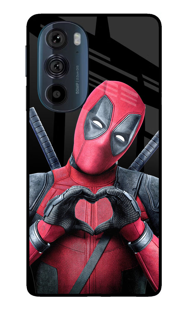 Deadpool Moto Edge 30 Pro Glass Case Back Cover by Casekaro