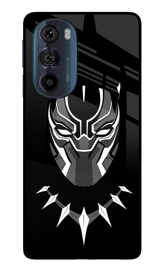 Black Panther Moto Edge 30 Pro Glass Case Back Cover by Casekaro