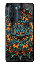 Angry Owl Art Moto Edge 30 Pro Glass Case Back Cover by Casekaro