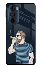 Smoking Moto Edge 30 Pro Glass Case Back Cover by Casekaro