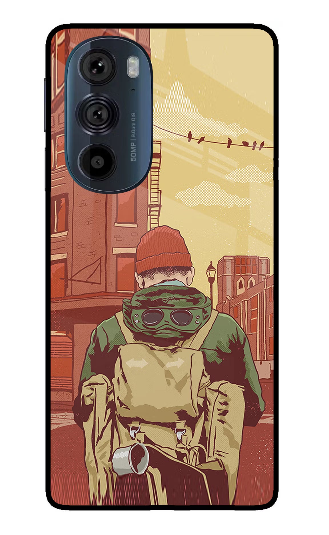 Adventurous Moto Edge 30 Pro Glass Case Back Cover by Casekaro