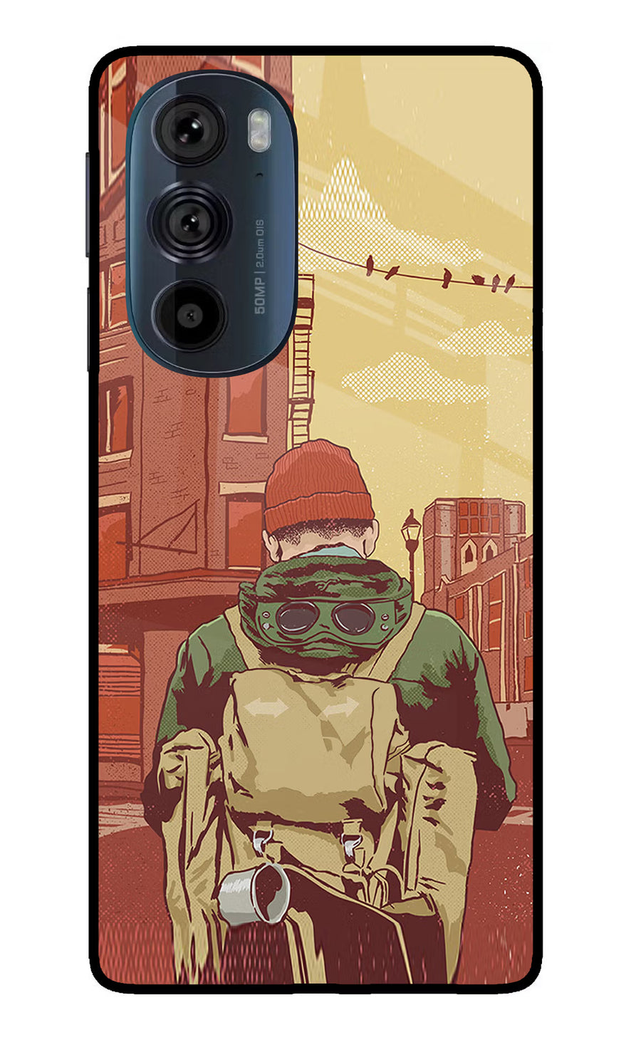 Adventurous Moto Edge 30 Pro Back Cover, Glass case