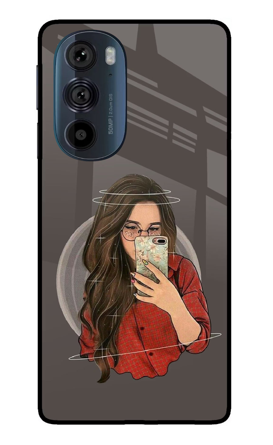 Selfie Queen Moto Edge 30 Pro Back Cover, Glass case