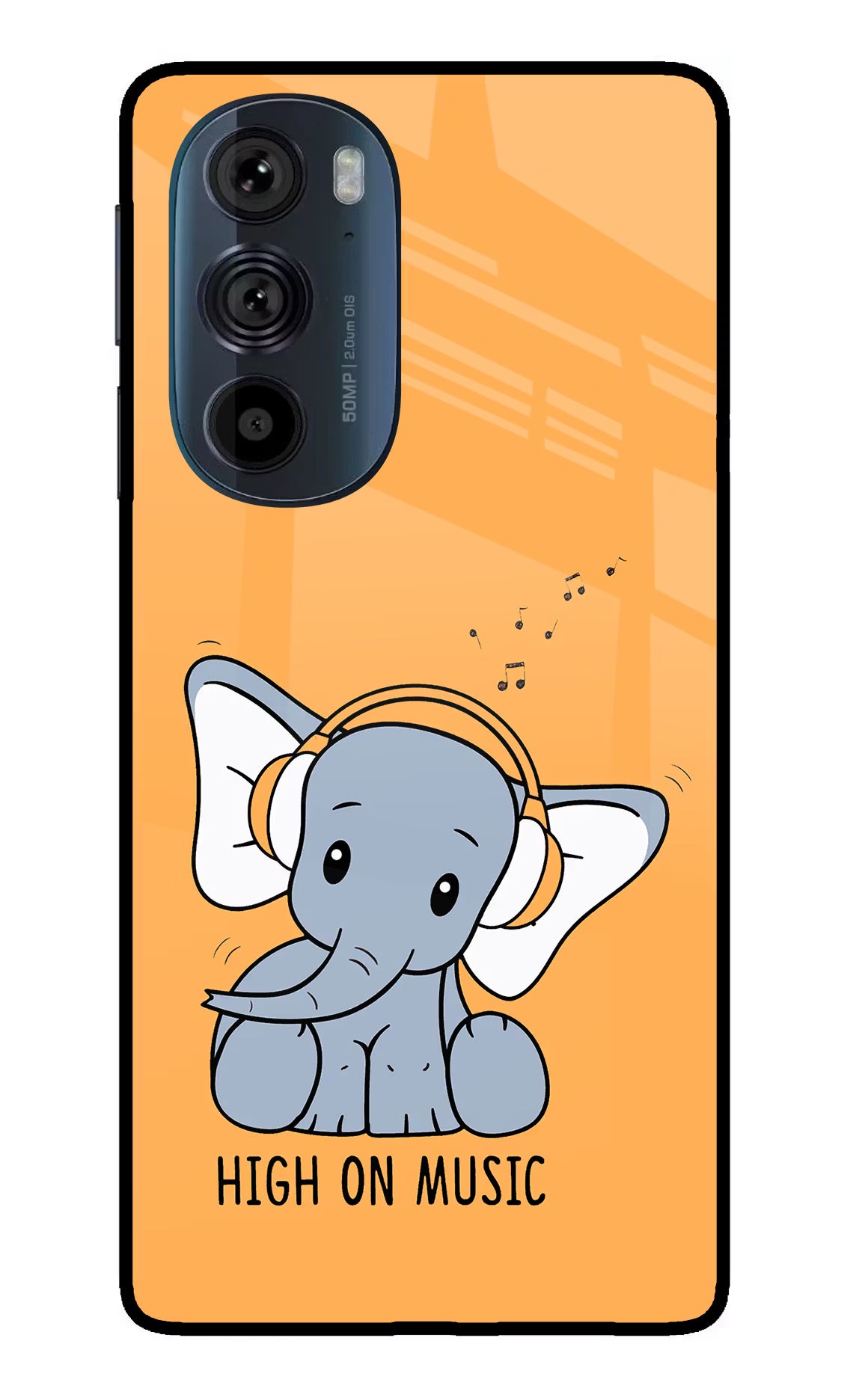 High On Music Moto Edge 30 Pro Glass Case Back Cover by Casekaro