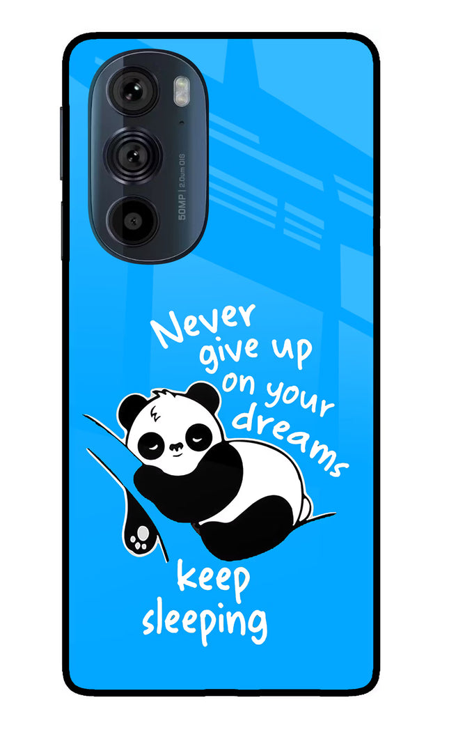 Keep Sleeping Moto Edge 30 Pro Glass Case Back Cover by Casekaro