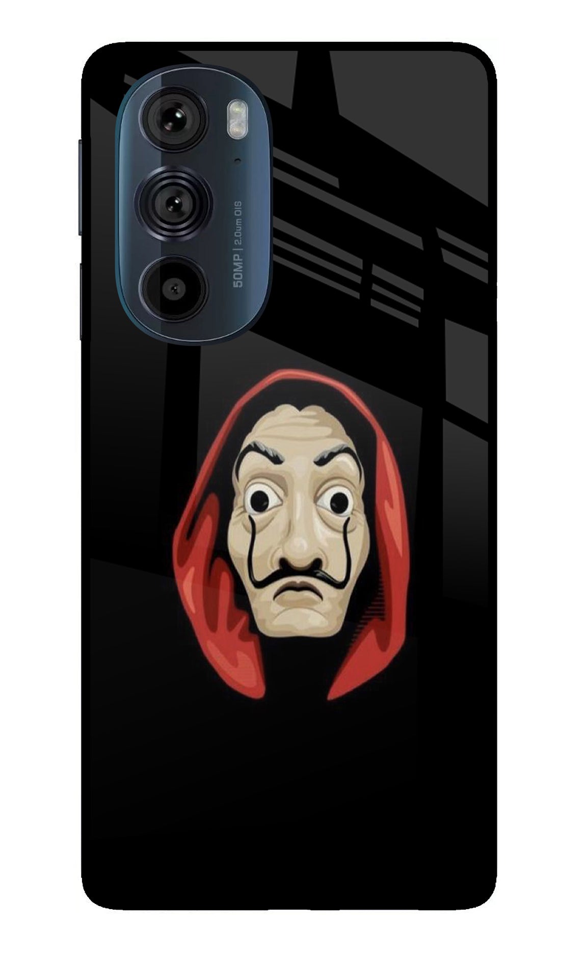 Money Heist Moto Edge 30 Pro Glass Case