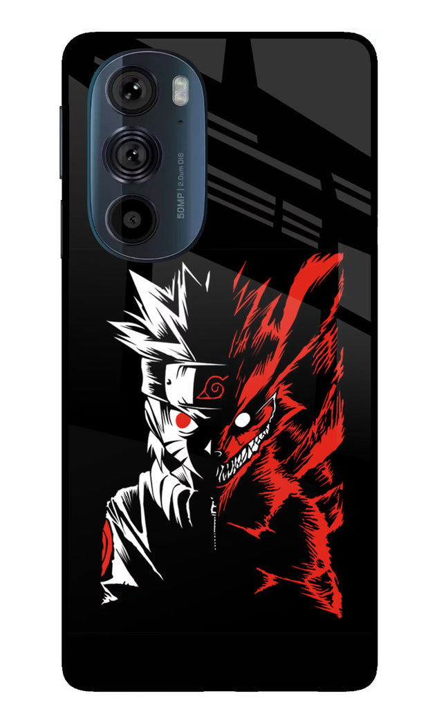 Naruto Two Face Moto Edge 30 Pro Glass Case Back Cover by Casekaro