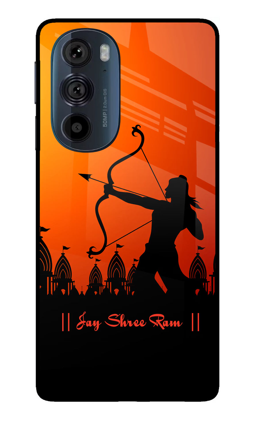 Lord Ram - 4 Moto Edge 30 Pro Back Cover, Glass case