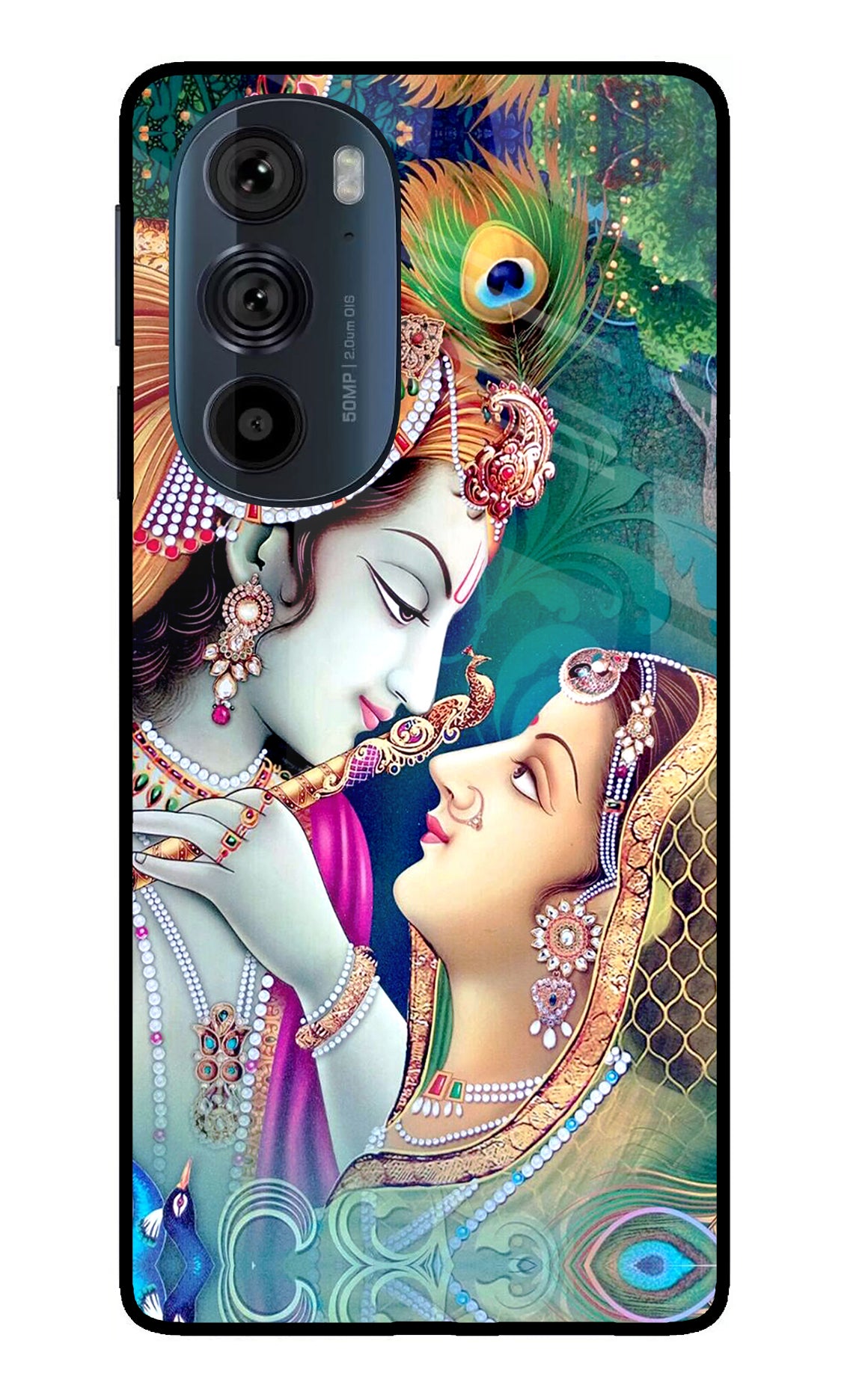 Lord Radha Krishna Moto Edge 30 Pro Glass Case