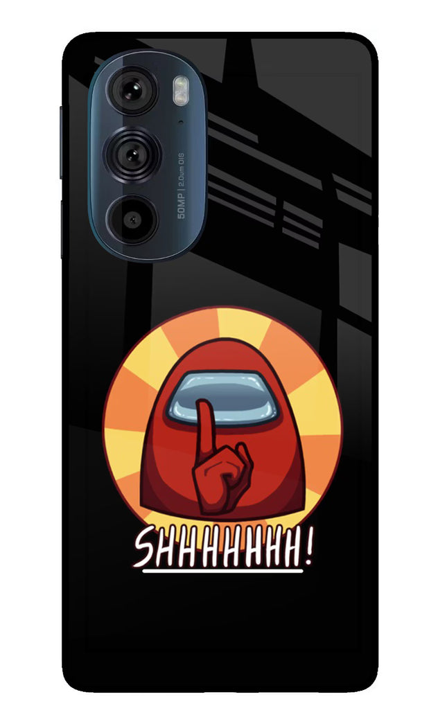 Among Us Shhh! Moto Edge 30 Pro Glass Case Back Cover by Casekaro
