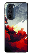 Fire Cloud Moto Edge 30 Pro Glass Case Back Cover by Casekaro