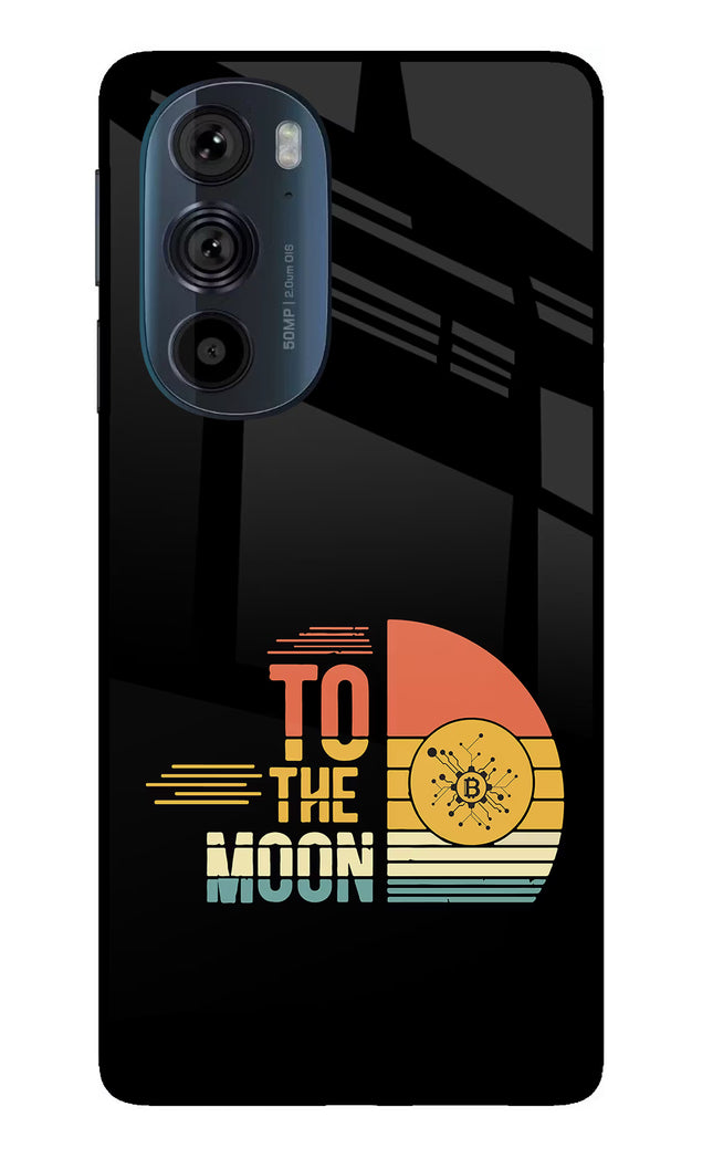 To the Moon Moto Edge 30 Pro Glass Case Back Cover by Casekaro