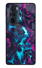 Abstract Moto Edge 30 Pro Glass Case Back Cover by Casekaro