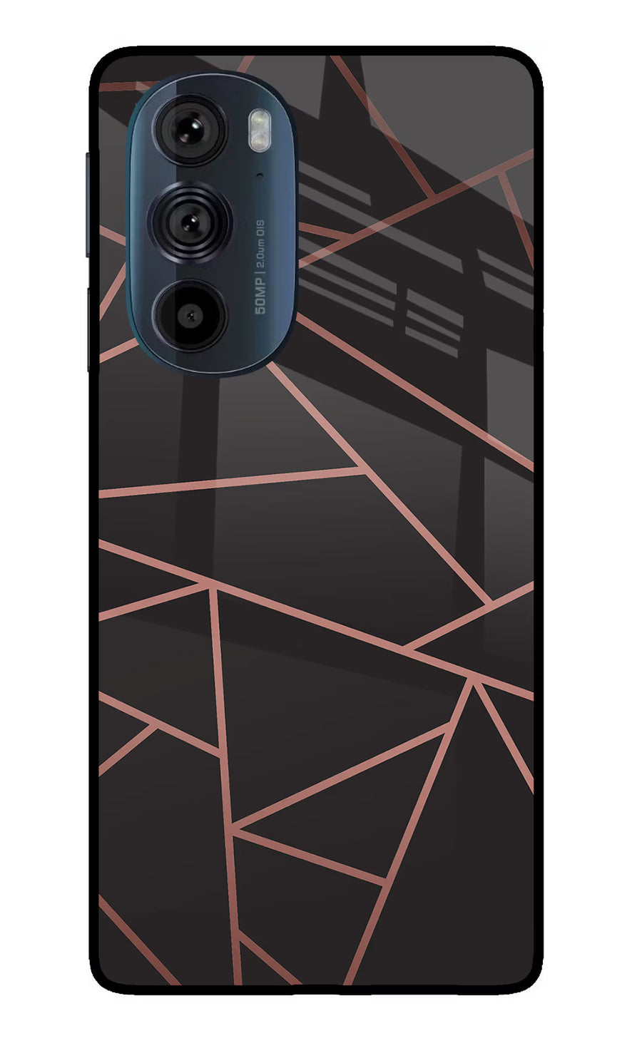 Geometric Pattern Moto Edge 30 Pro Back Cover, Glass case