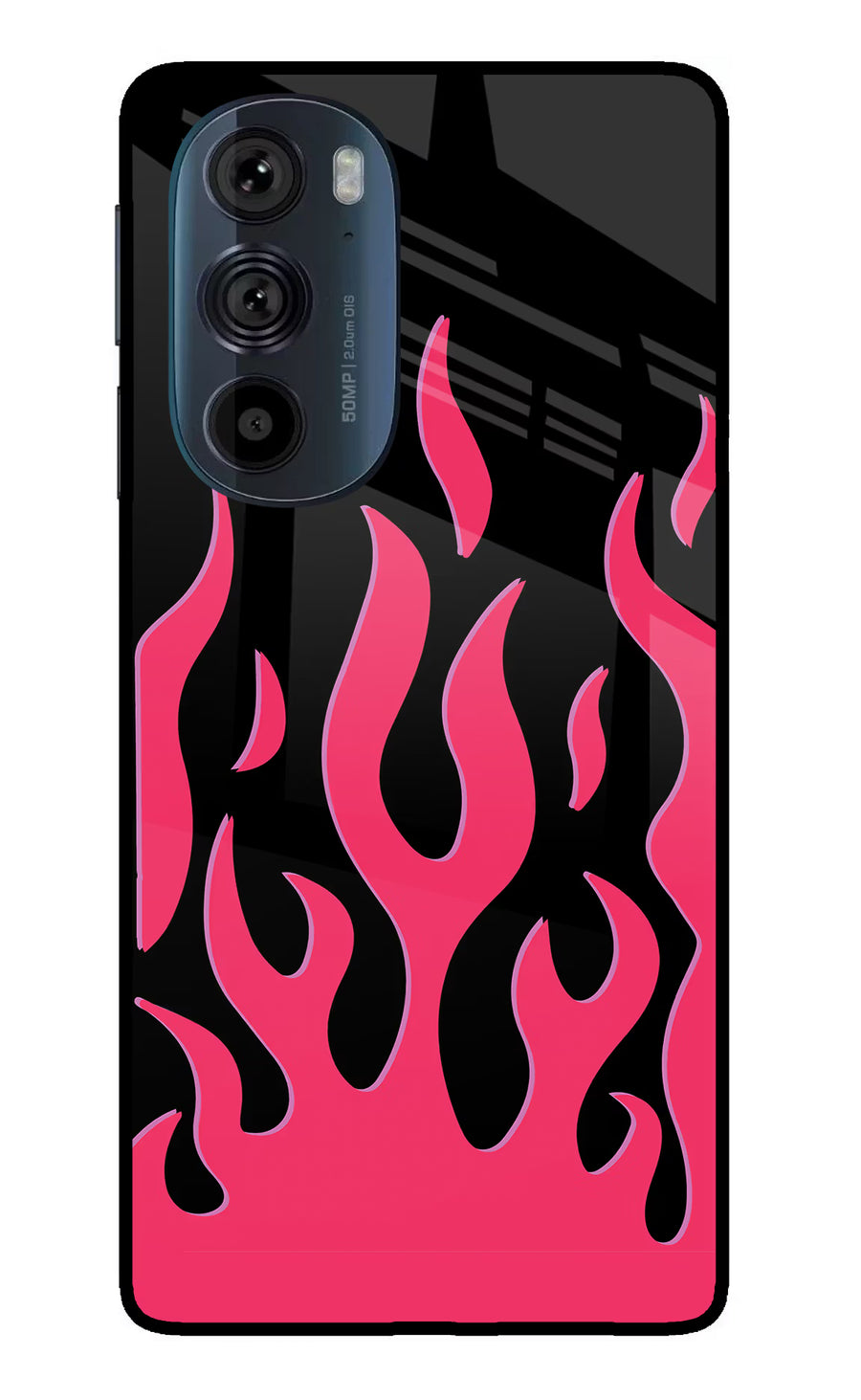 Fire Flames Moto Edge 30 Pro Back Cover, Glass case