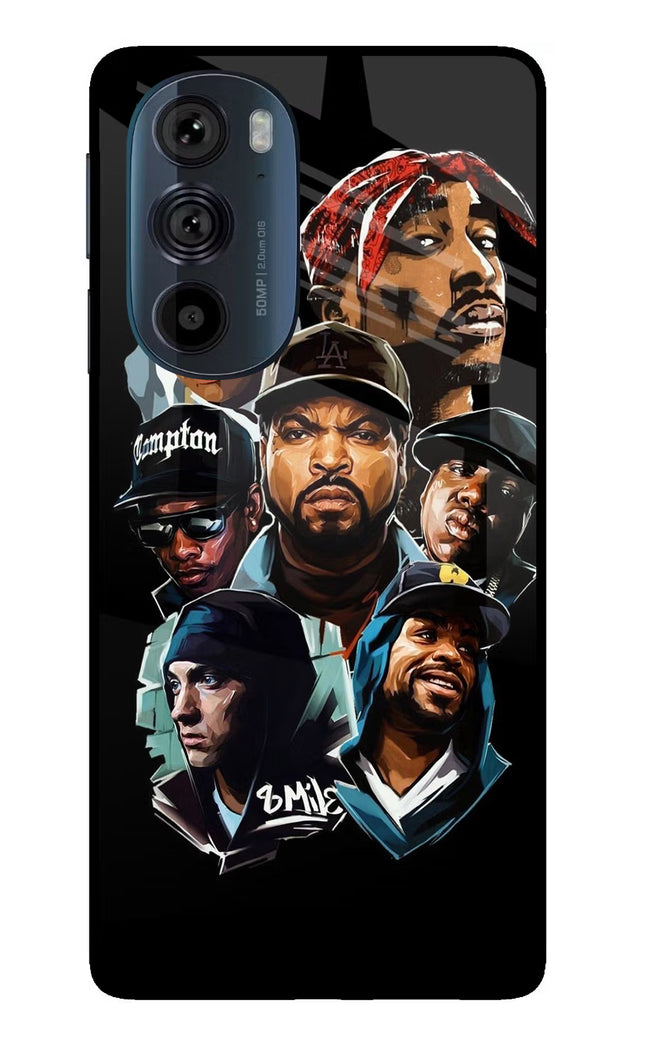 Rappers Moto Edge 30 Pro Glass Case Back Cover by Casekaro